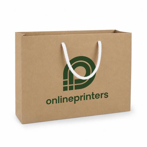 Shopper di carta con cordone in tessuto STANDARD stampato in quadricromia da ReflexPrinting